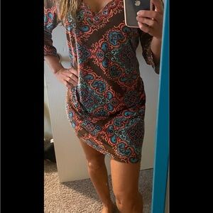 2 dresses joyous and free on multi-color one. Fits like a medium for both.